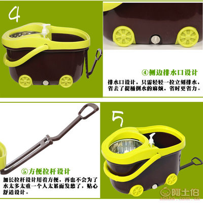廣州美耐2014新上市跑車款旋轉鋼籃好神拖把 工廠現貨批發，引領清潔新潮流